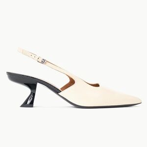 Neve Slingback Heel Cream Black